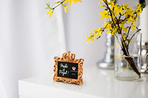Favoronline 8795 Make It Royal Gold Baroque Crown Picture Frame, Photo Frame/Place Card Holder Event Favors thumb #2