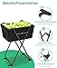 Ardier Foldable Tennis Ball Hopper Cart with Wheels, Portable Pickleball Holder Caddy Holds 175 Tennis Balls or 140 Pickleballs, Lightweight Baseball Basket Collector for Court Training & Coaching,B