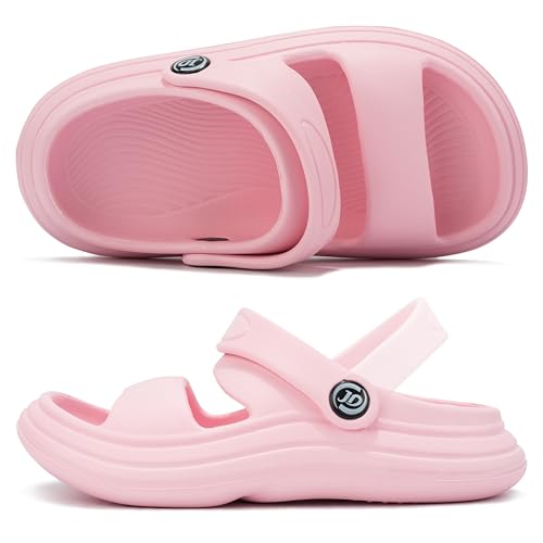 Axcone Kid's Boys Girls Comfort Clogs Slippers Cartoon Garden Shoes Breathable Non-Slip Beach Pool Sandal All-Terrain Parallel Bars Cloud Slippers（Toddler/Little Kids/Big Kids）