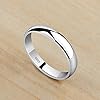 Meixao Unisex Solid 925 Sterling Silver Highly Polished Wedding Ring 4mm Band In Sizes J-Z (K) #2