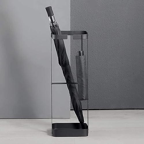 Image of Decorlay Wrought Iron Umbrella Carrying Stand Rack for Canes, Walking Sticks, Indoor Holder Living Room Corner Free Golf Kit Stick Walking Stick & Cane (Black)