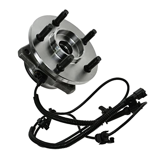 Image of TRQ Front Left and Right Wheel Bearing and Hub Assembly Set 2 Piece Compatible with 2002-2005 Jeep Liberty 4 Wheel ABS Brakes 2006-2007 Liberty