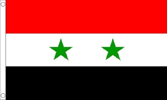 FlagSuperstore Syria Flag 5 x 3 FT - 100% Polyester With Eyelets