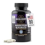 Bucklebury Magnesium Glycinate Capsules with L-Theanine 350mg - Advanced Formula for Stress Relief, Muscle & Bone Health Support - Magnesium Glycinate Supplements for Women & Men - Vegan 90 Count