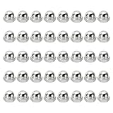 PATIKIL M10x1 Acorn Hex Bolt Covers, 40 Pcs Fine Thread Dome Head Carbon Steel Hexagon Decorative Cap Nuts for Home Repair, Industrial Equipment Fasteners, Silver Tone