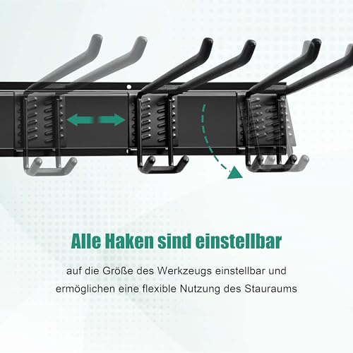 Mimoke Wandhalterung für Garage und Garten – platzsparende und robuste Lösung zur Aufbewahrung von Gartengeräten und Werkzeugen