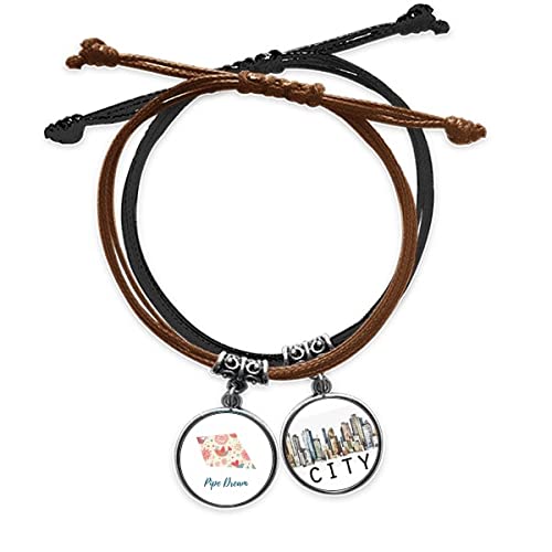 Bracelet fleurs oiseaux peintures pour vos tenues d'été