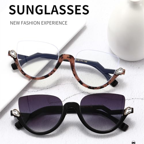 Lunettes de soleil œil de chat demi-monture pour vos terrasses et escapades