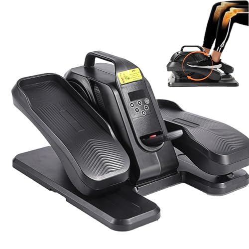 Máquina elíptica para debajo del escritorio con control remoto, velocidades ajustables, modos automático y manual, ejercitador de pedal silencioso para el hogar y la oficina