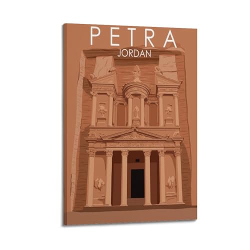 Poster Petra Jordan QXYUIN décoration murale vintage en toile pour chambre