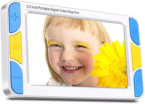 Loupe numérique portable de 12,7 cm avec 15 modes de couleur, zoom 4x à 32x, support de sortie TV – Idéal pour une aide à faible vision