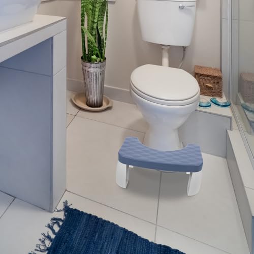 Tabouret de toilette ergonomique et stable avec plastique antidérapant