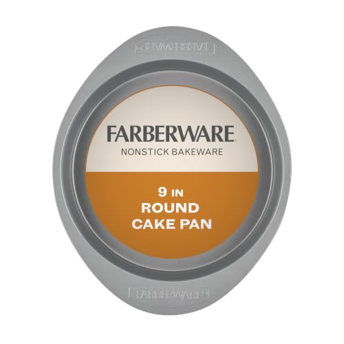 Farberware Nonstick Bakeware 9-Inch Round Cake Pan, Gray