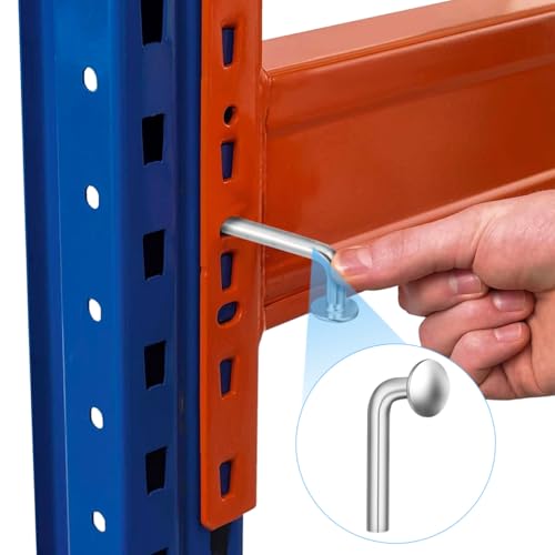 100 Stück Verzinkte Palettenregal Abwurfstifte Hochleistungs Sicherheitsstifte Für Regal Projekte M5 Stabile Eisenkonstruktion Für Lager Und Werkstatt