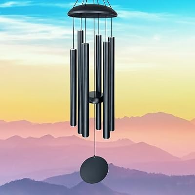 MEDOO 35" Aluminum Memorial Chime – Large Deep Tone Outdoor Bell, Tuned Melody for Garden or Patio, Sympathy Remembrance Décor