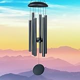 MEDOO Campanas de Viento Grandes para Tono Profundo Exterior, campanillas de Viento de condolencias de Aluminio de 35 Pulgadas, Tono Profundo, melodía afinada, campanillas de Viento de Memoria.