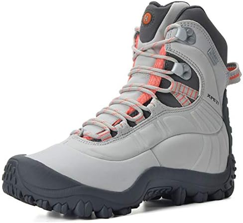 Manfen Women's Hiking Lightweight Waterproof Hunting Ankle Support Boots, White, 8