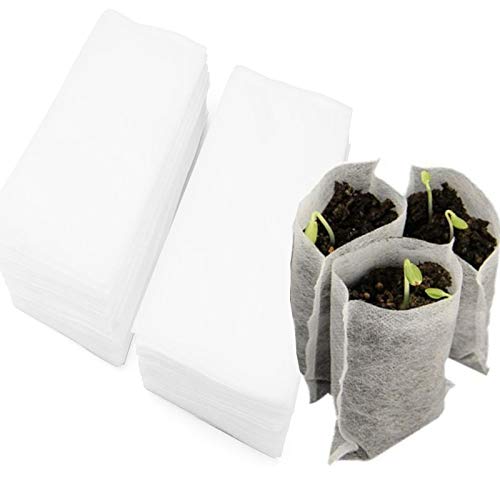 GYBest Plant Grow Bags, Seed Starter Bags Small, Non-Woven Degradable Nursery Grow Bags, Fabric Seed Starter Plants Pouch Soil Pot Transplant Home Garden Supply (1000, 4.7" * 5.5")