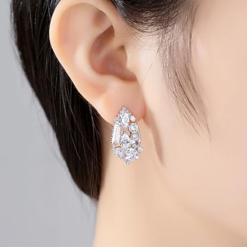 14K Gold Oval Cut VVS1 Moissanite Studs, Teardrop Shaped Stud Earrings, Exceptional Gift for Wedding, Engagement & Anniversary for Wife - Image 3