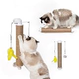 SVD.PET Cat Scratching Post, Kitten Scratcher with Replaceable Natural Jute Scratching Tube, Hanging