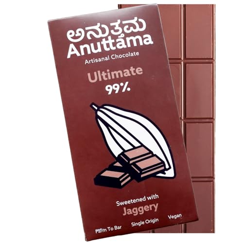 ANUTTAMA Dark Chocolate | 99% Cocoa | Chocolate Diwali Offer | Natural Jaggery Sweetened | Gift Pack Diwali Gift | Natural Chocolate Bar (2x50gm Pack of 2) (B0CJ948KN1) Amazon Price History, Amazon Price Tracker
