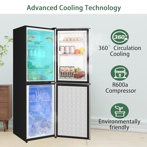 Rosmena REFRIGERATOR Fridge With Large Freezer, Double Door Rv Refrigerator thumb #2