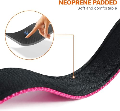 Taglory Hundehalsband, Weich Gepolstertes Neopren Nylon Hunde Halsband für Kleine Hunde, Verstellbare und Reflektierend für das Training, Hot Pink