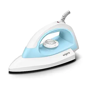 Wipro Deluxe 1000 Watt GD206 Lightweight Automatic Electric Dry Iron | Large & Wide Soleplate|Anti bacterial German Weilburger Double Coated Soleplate | Quick Heat Up | 2 Years Warranty