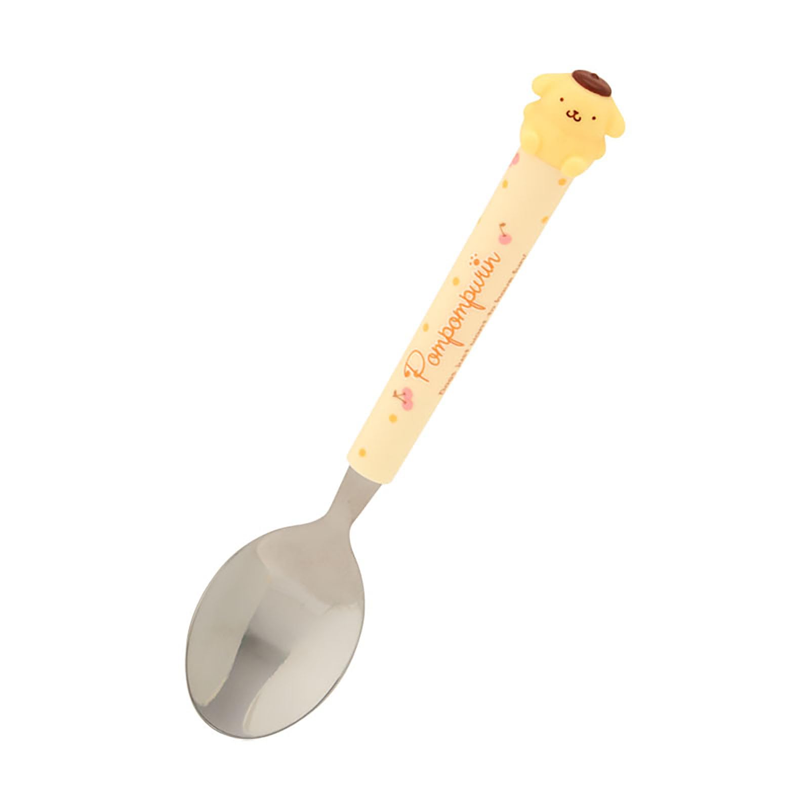 Sanrio Pompompurin Spoon with Mascot Figure 6.8in Stainless Steel ABS Japan
