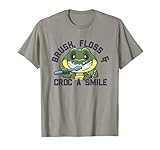 Brush Floss Croc A Smile Kinderzahnpflege T-Shirt