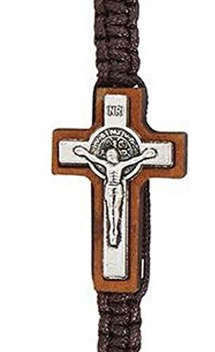 Pulsera Needzo St Benedict crucifijo ajustable 7.5 pulg miniatura 4
