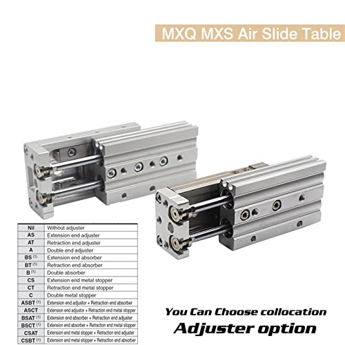 Cylindre double tige MXQ16 30mm pour stopper les déviations de guidage - 3