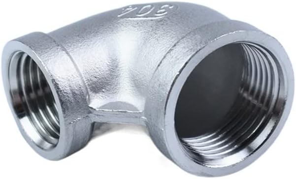 Stainless Steel Elbow 1/4" 3/8" 1/2" 3/4" 1" 1-1/4” 2“ Female hread Street Elbow 90 Degree Angled 304 Stainless Steel Reducer Pipe Fitting Connectors(DN50 to DN40)