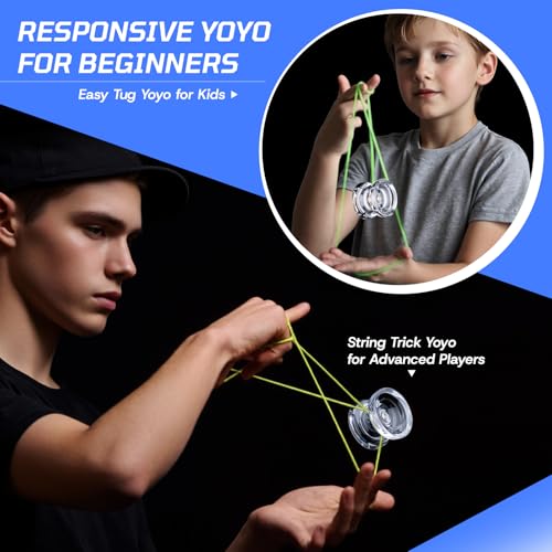 MAGICYOYO Dual Function Yoyo Professional, Responsive Yoyo for Kids, Unresponsive Yoyo for Adults with Extra Yoyo Accessories