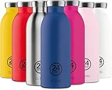 24Bottles Clima - Botella Agua Acero Inoxidable, Botella Termica 850ml 12H Caliente y 24H Frío Ideal como Botella Gimnasio, Niños y Deporte, Cantimplora Termica 100% Hermética, Water Bottle Sostenible