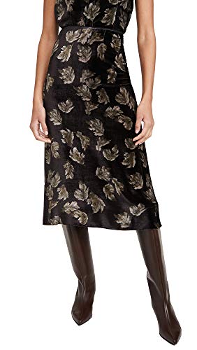 Vince Women's Fallen Leaf Slip Skirt, Black, 8