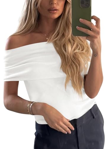 Imily Bela Women's Off The Shoulder Sweaters Casual Knit Sleevele...