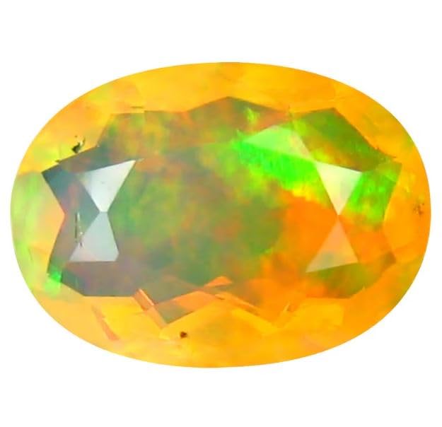 Opale éthiopienne à facettes 10x7mm pierre naturelle multi-feu fabrication bijoux