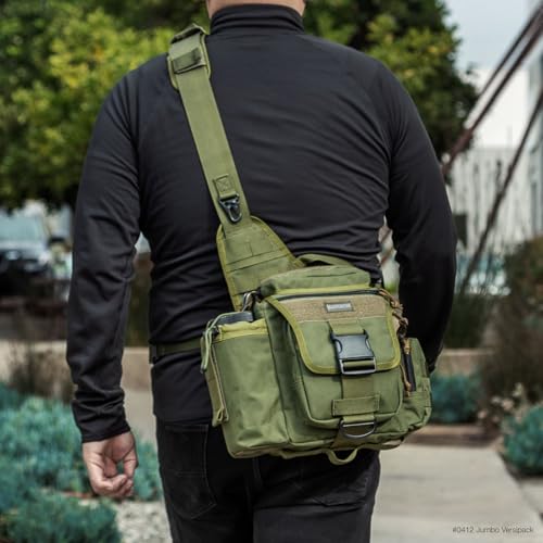 Image of MAXPEDITION Jumbo Versipack 7.4L Tactical Sling Bag, Concealed Carry Shoulder Bag, Crossbody EDC Bag, Compact Bug Out Bag, Messenger Bag for Survival Gear