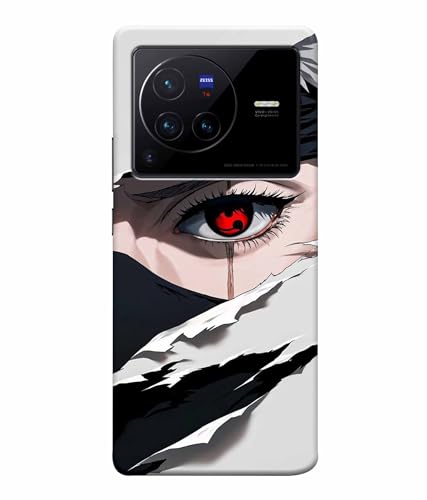 Image of Red Eyes Printed Hard Back Case Cover & Compatible for Vivo X80 Pro 5G | V2185A | V2145 (Multicolor) - D1811