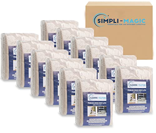 Simpli-Magic Canvas Drop Cloth (6' x 9' 12 Pack)