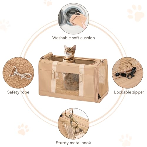 Sac de transport souple pour chat de voiture Petsfit avec boucles de sécurité - 5