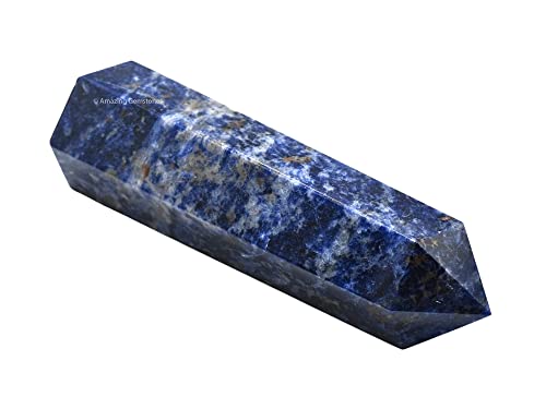 Image of Amazing Gemstone Large Sodalite Crystal Towers ~ Natural Healing Crystal Point Obelisk for Reiki Healing and Crystal Grid (5.5 to 6 INCH)
