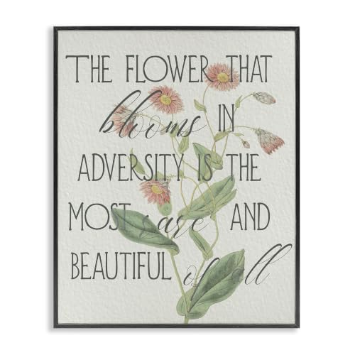 Inspirational Floral Phrase, 24 x 30 Inch Framed Giclée Print