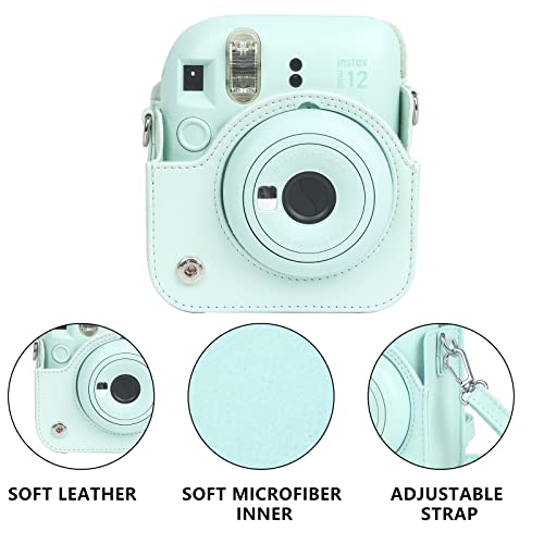 Funda para cámara Mini 12 Fujifilm Instax, verde menta miniatura 5