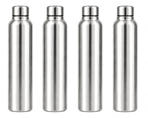 Image of TREVIO 1 Litre Stainless Steel Water Bottle, 304 Grade Food-Grade Steel Bottle with Airtight Leak-Proof Screw Cap, Wide Mouth, Rustproof Reusable Water Bottle for Office, Home, College & Travel (4)