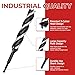 Keewaki Auger Drill Bit Set for Wood – 8pcs Hex Shank Wood Drill Bits with Patented 3-Cutter Head, 6