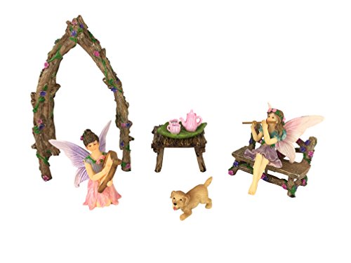 GlitZGlam Hermanas Hadas Musicales Juego de Miniaturas. Set de 7 Piezas en Miniatura de...