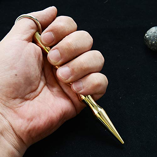 Voller Messing Kubotan Selbstverteidigung, Schlagring, Schlüsselanhänger, Kugelschreiber
