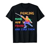 Photo Gallery fencing make new friends and stab them - maglietta per scherma con scritta "make new friends and st maglietta Photo Gallery fencing make new friends and stab them - maglietta per scherma con scritta "make new friends and st maglietta